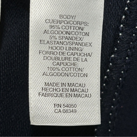 Jones New York Women's Navy Blue Nautical Hoodie Knit Jacket - Picture 10 of 10